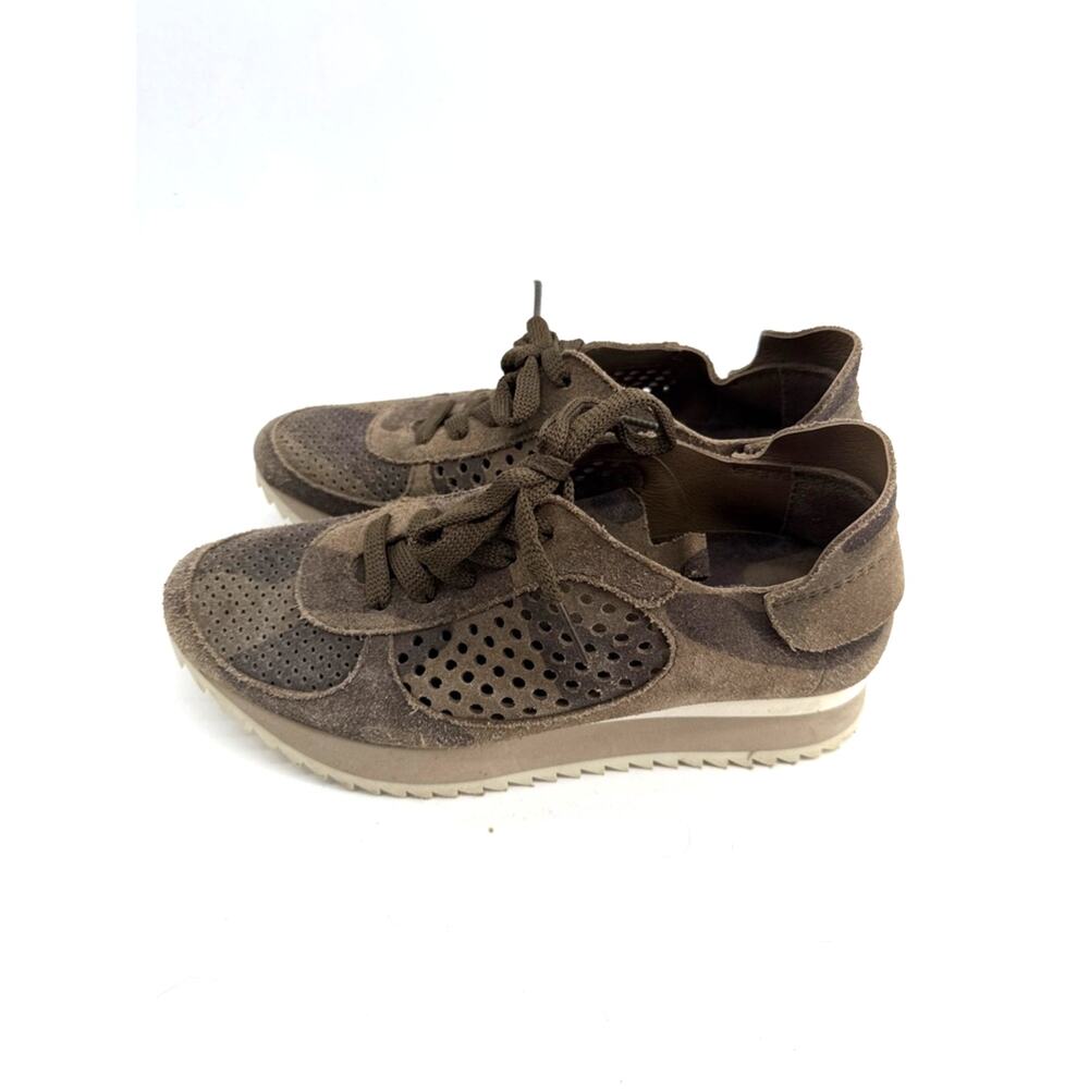 Pedro Garcia Omega leather camouflage print comfort platform sneakers sz 36.5
